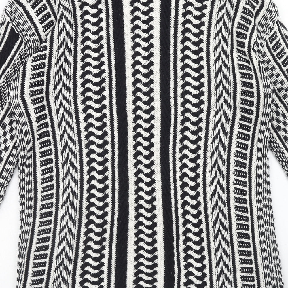 Womens UK Size M Papaya Black Cardigan Jumper