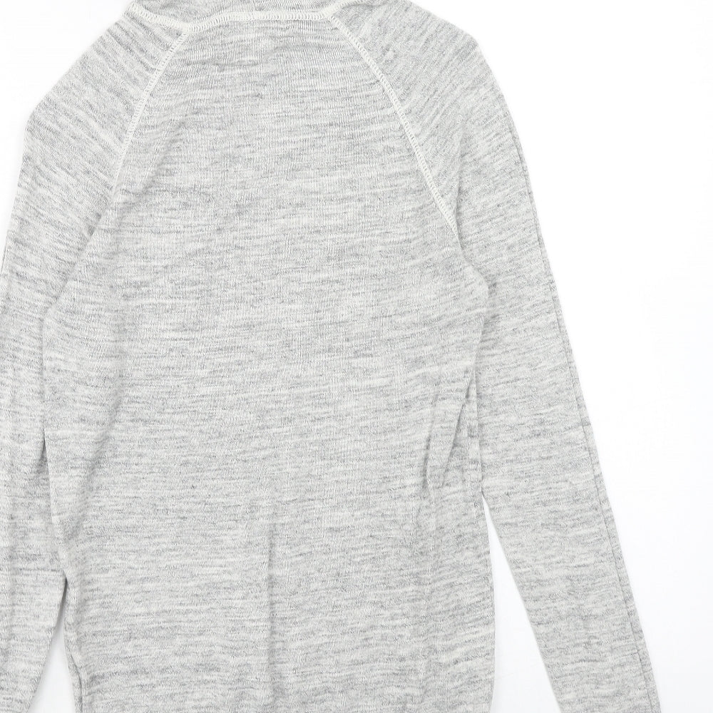 H&M Womens Grey Cotton Pullover Hoodie Size XS Pullover