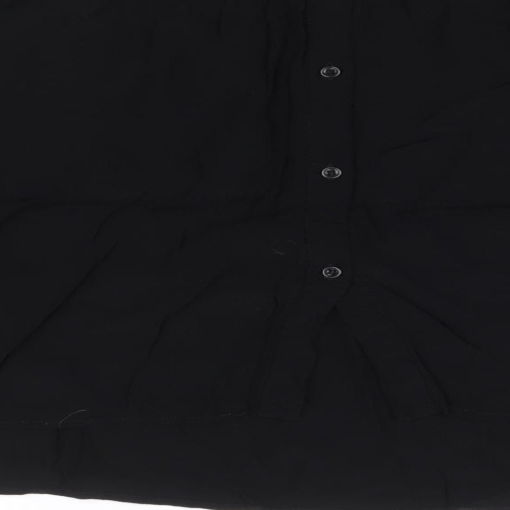 Womens UK Size 10 Topshop Black Basic Blouse