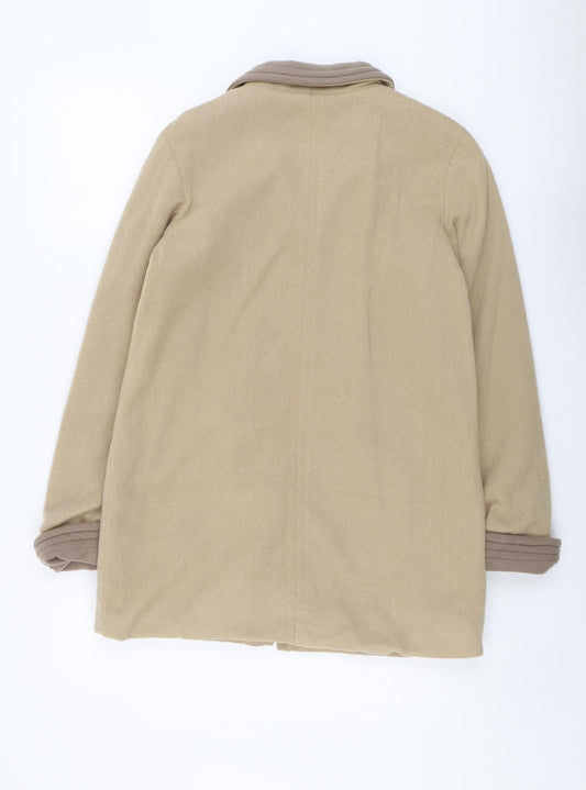Womens UK Size 10 Gabriella Vicenga Beige Overcoat
