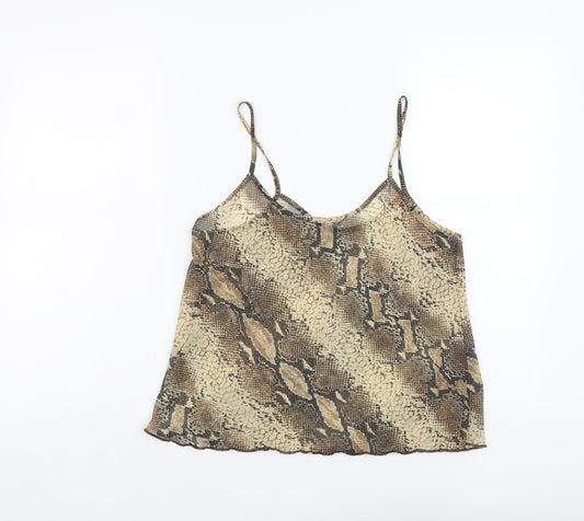 Womens UK Size 12 Debenhams Beige Camisole Tank