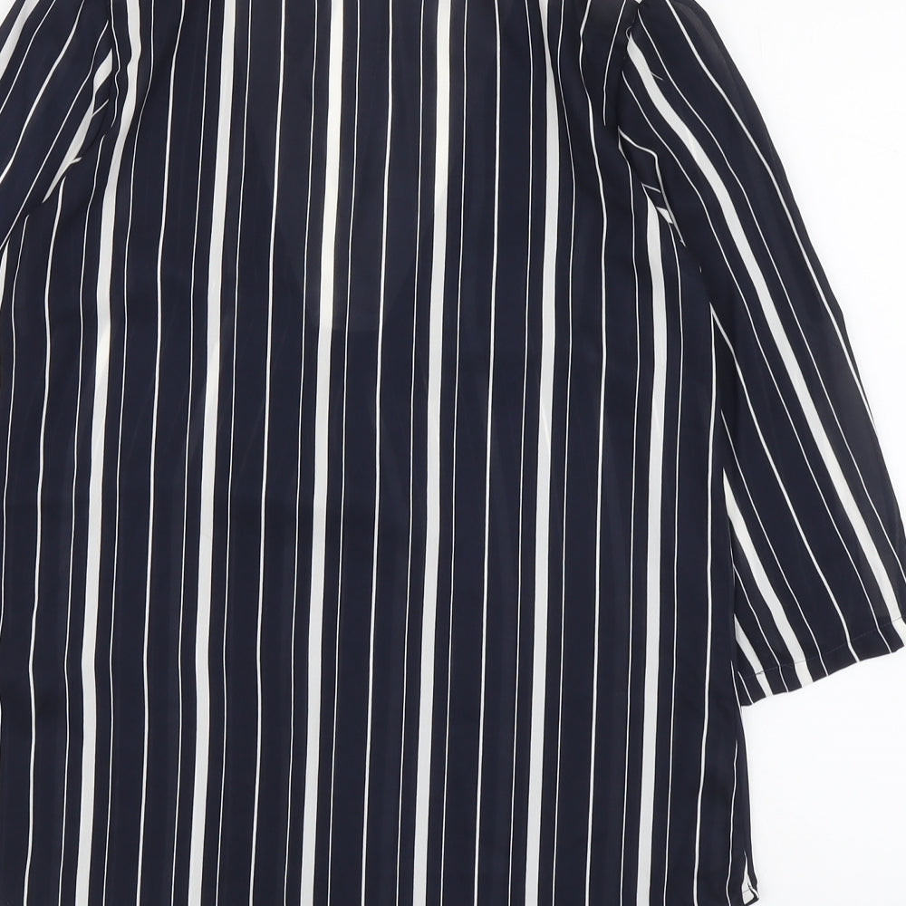 Womens UK Size 8 H&M Blue Basic Blouse
