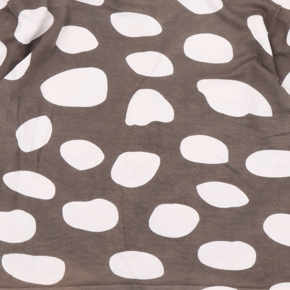 Womens UK Size 6 Marble Brown Cardigan Jumper