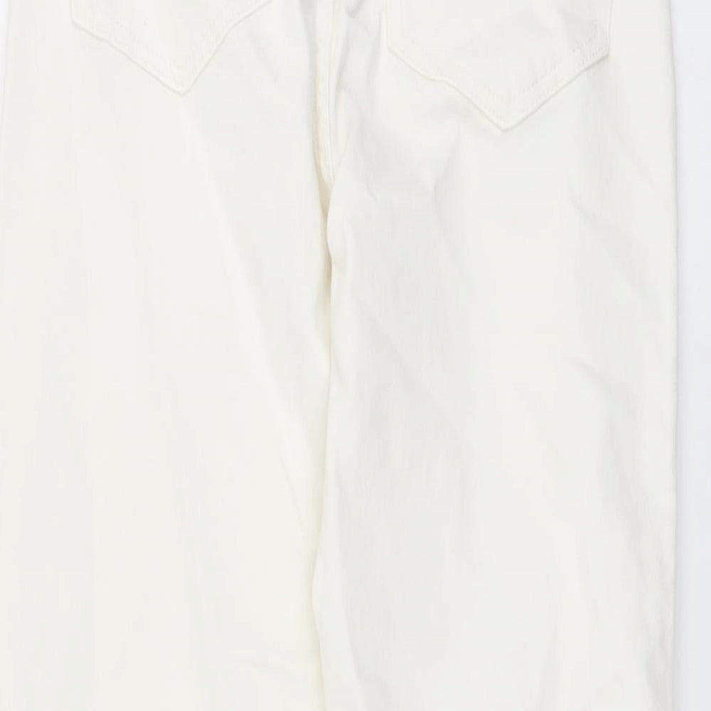 Womens UK Size 6 Stradivarius Regular Fit Straight Beige Jeans