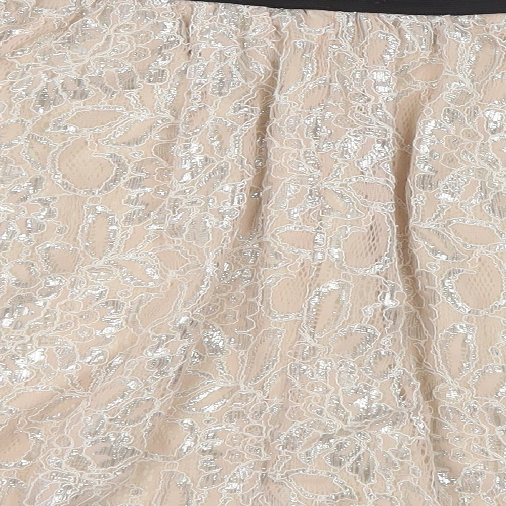 Primark Womens Pink Floral Viscose Mini Skirt Size 10