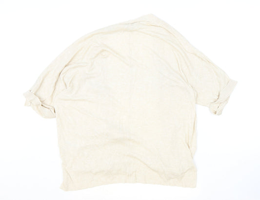 Womens UK Size M Marks and Spencer Beige Cardigan Jumper