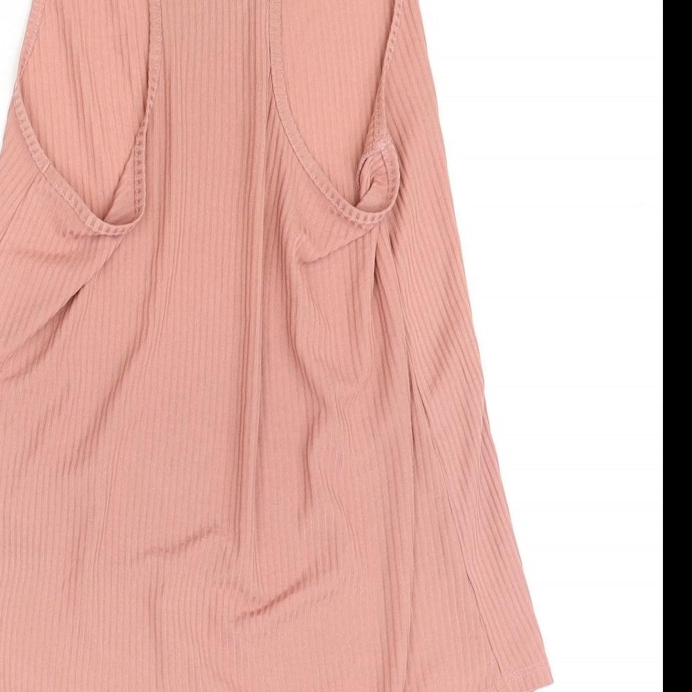 Womens UK Size XS H&M Pink Basic Tank