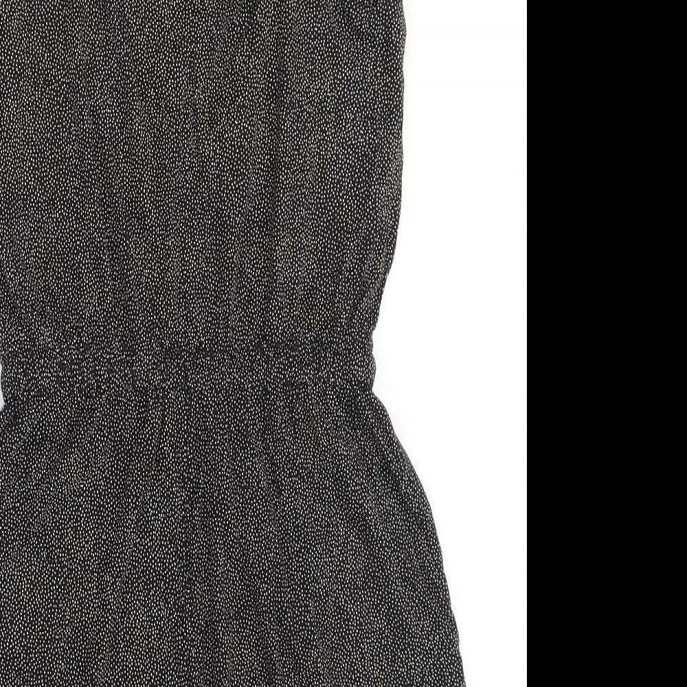 Womens UK Size XS H&M One-Piece Black Playsuit