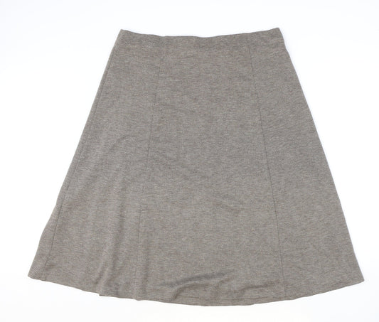 Marks and Spencer Womens Brown Polyester Swing Skirt Size 16