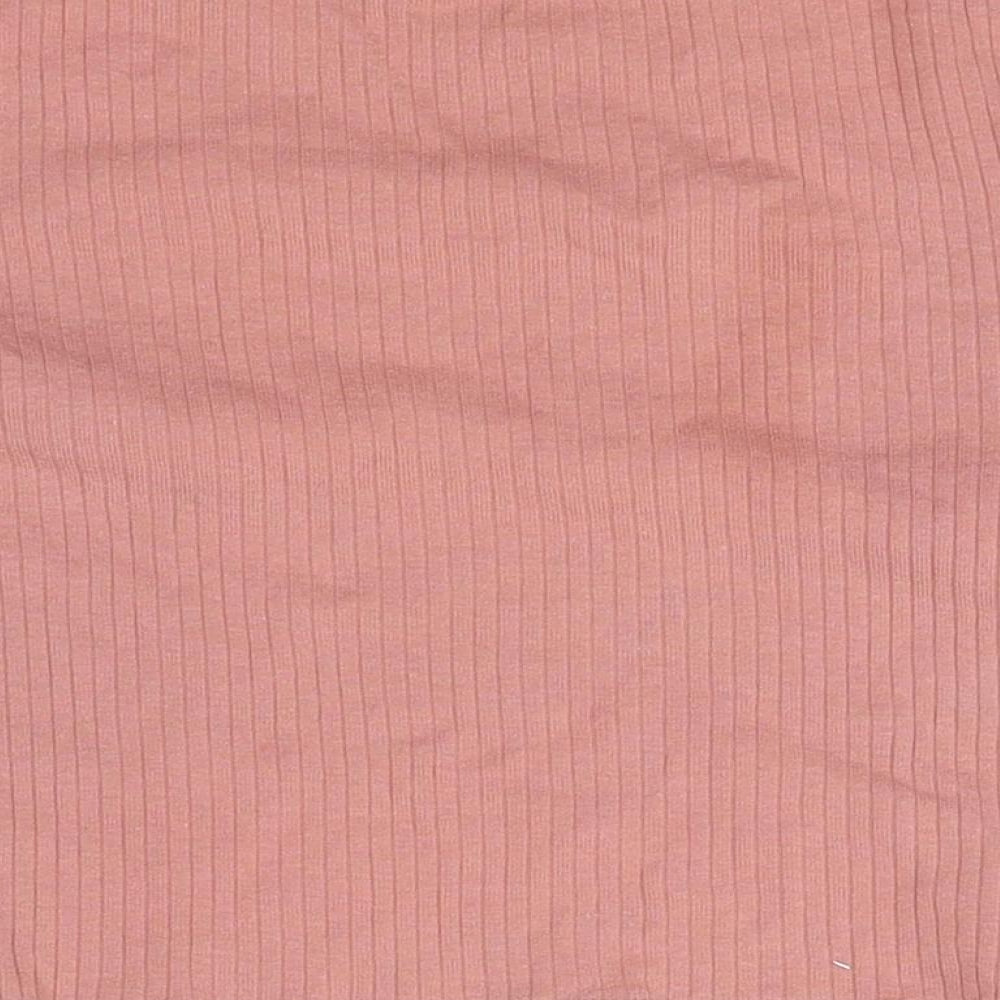 Womens UK Size 8 Topshop Pink Basic T-Shirt