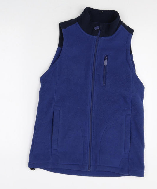 Cotton Traders Womens Blue Gilet Jacket Size XS Zip