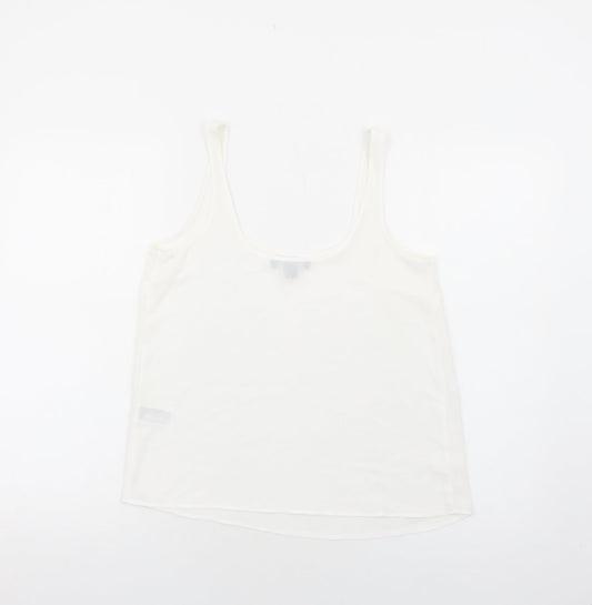 Primark Womens White Polyester Camisole Tank Size 8 Scoop Neck