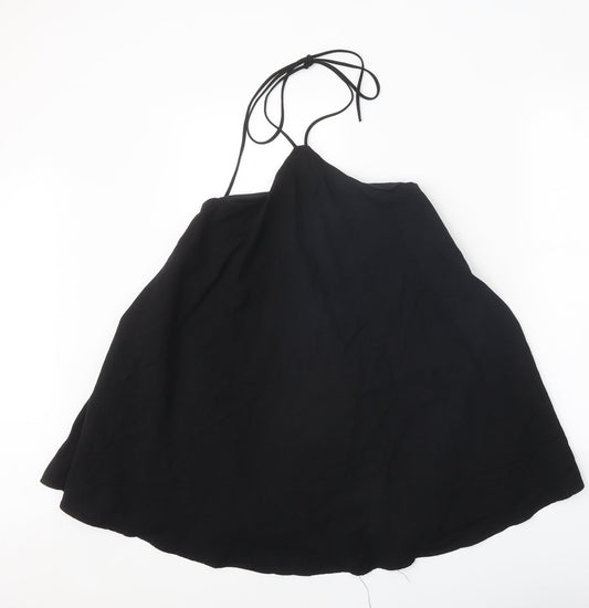 Zara Womens Black Polyester Trapeze & Swing Size XS Halter Tie