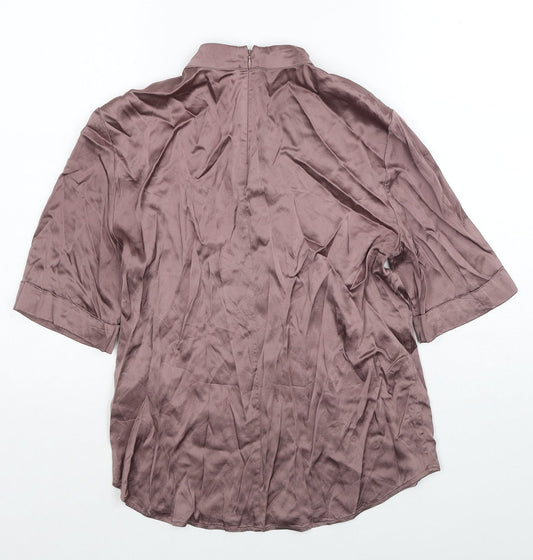 Womens UK Size 6 YAYA Brown Basic Blouse