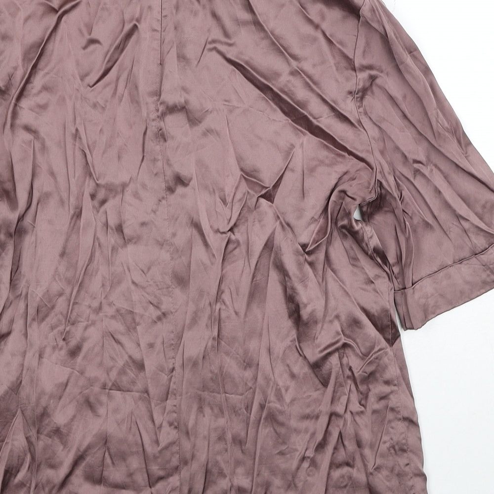 Womens UK Size 6 YAYA Brown Basic Blouse