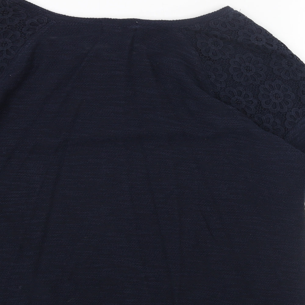 Womens UK Size 14 Papaya Blue Pullover Jumper