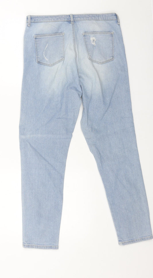 Womens UK Size 30 Topshop Regular Fit Straight Blue Jeans