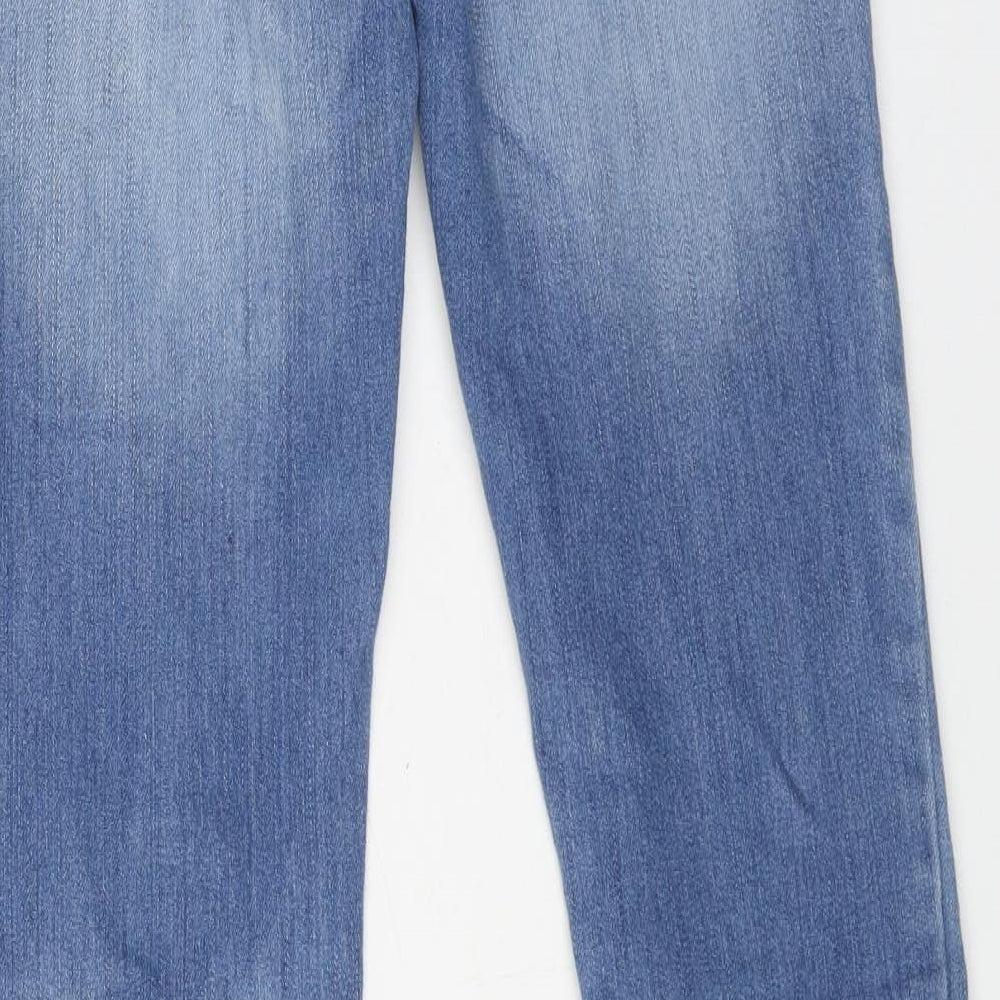 Denim & Co. Womens Blue Cotton Skinny Jeans Size 6 L33 in Regular Button