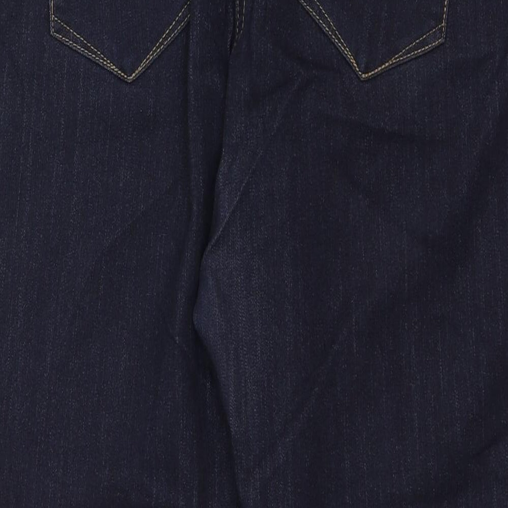 TU Womens Blue Cotton Straight Jeans Size 32 in Regular Zip