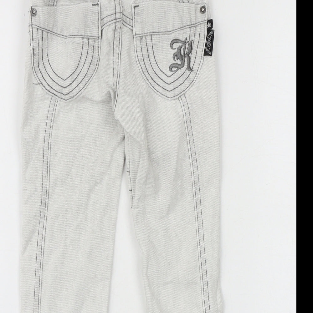 babyk Baby Grey Cotton Jogger Jeans Size 12-18 Months L50 cm Zip