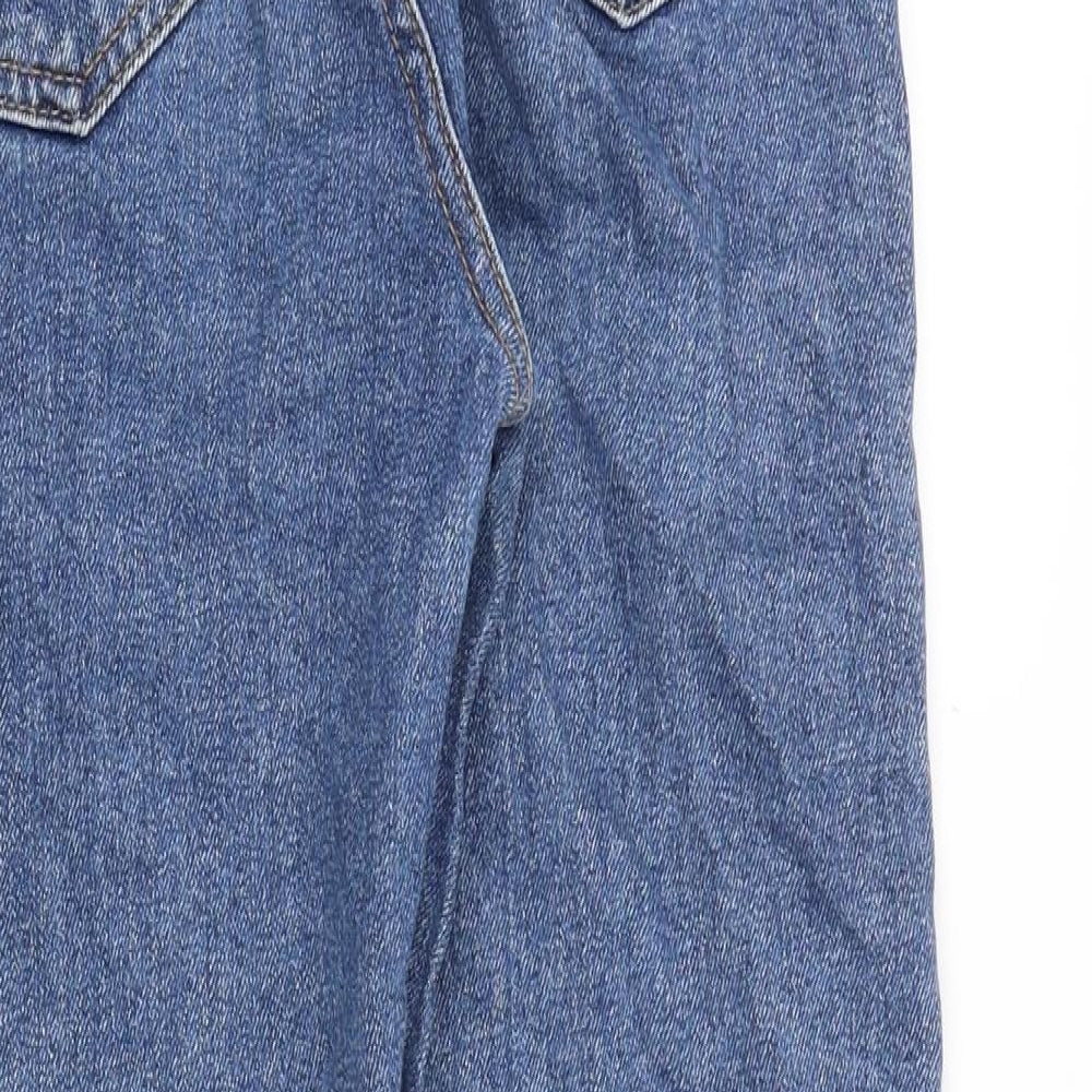 Denim & Co. Womens Blue Cotton Straight Jeans Size 6 Regular Zip