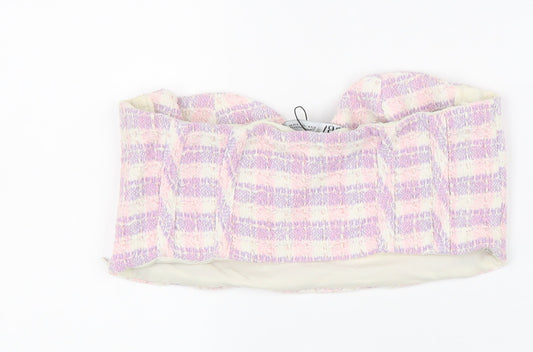 Womens UK Size M Zara Purple Cropped Tank