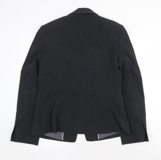 Marks and Spencer Womens Grey Polyester Jacket Blazer Size 14 Button