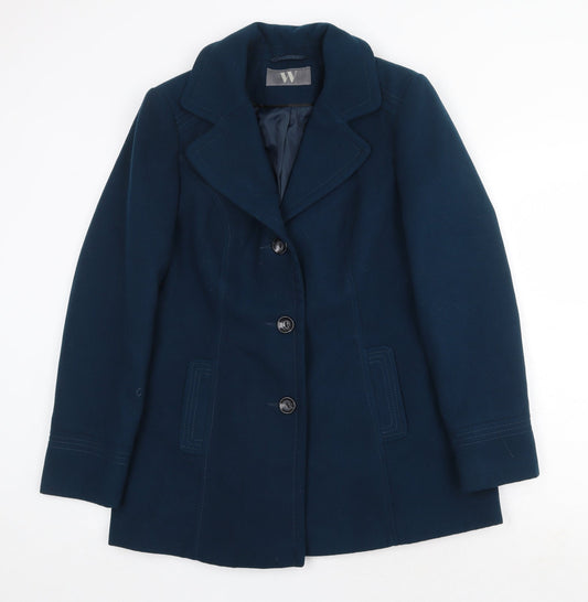 Womens UK Size 14 BHS Green Pea Coat
