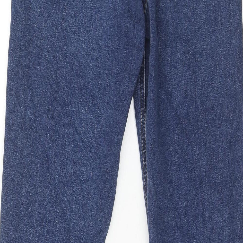 Topshop Womens Blue Cotton Skinny Jeans Size 25 in L34 in Regular Zip