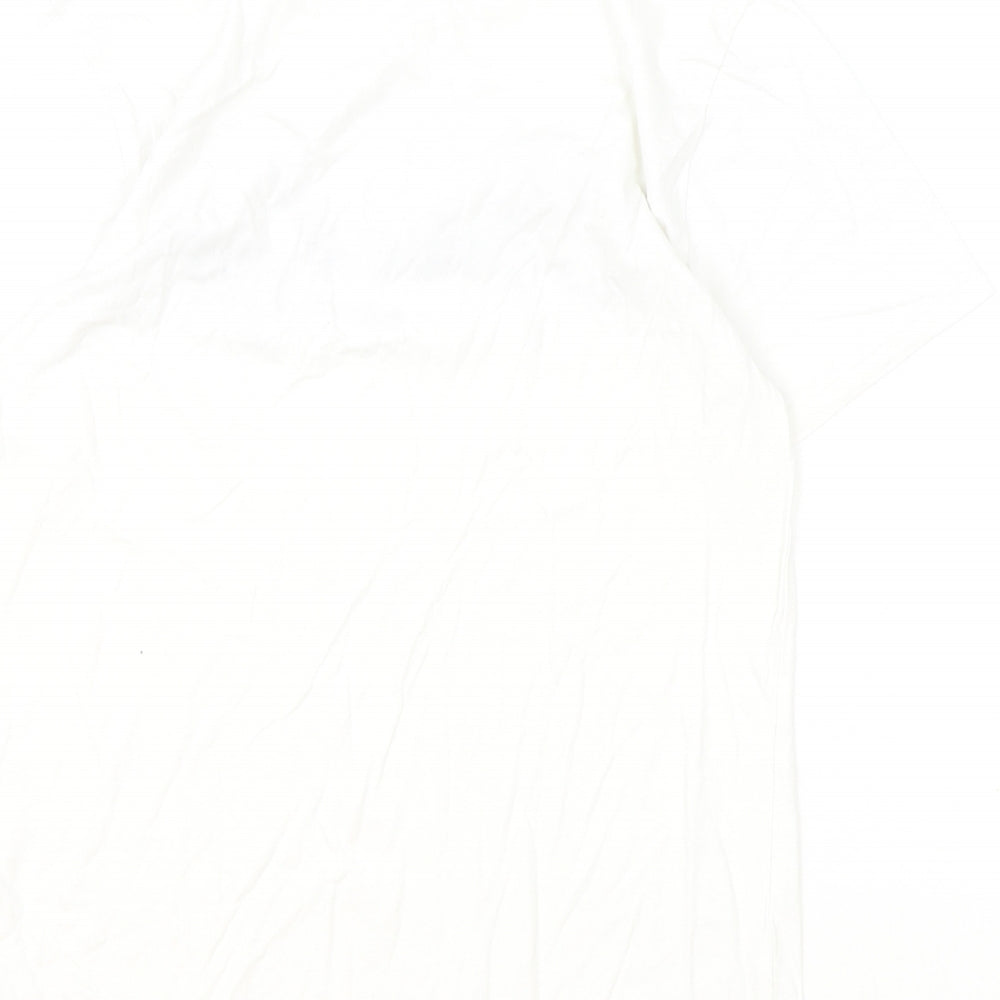 Womens UK Size 8 New Look Ivory Basic T-Shirt