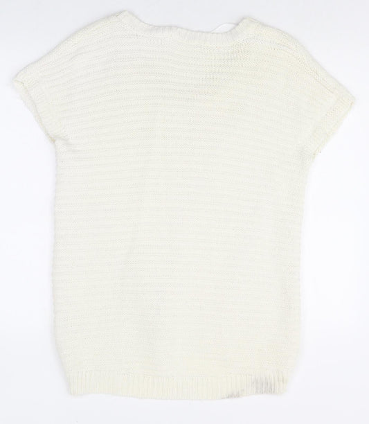 Womens UK Size M Oasis White Pullover Jumper