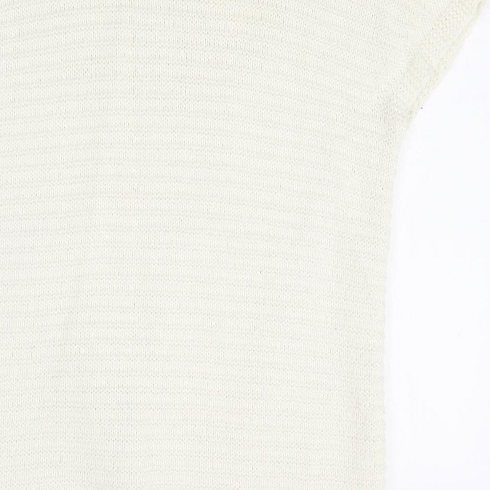 Womens UK Size M Oasis White Pullover Jumper
