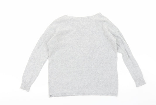 Crew Clothing Womens Grey Round Neck Acrylic Pullover Jumper Size 10