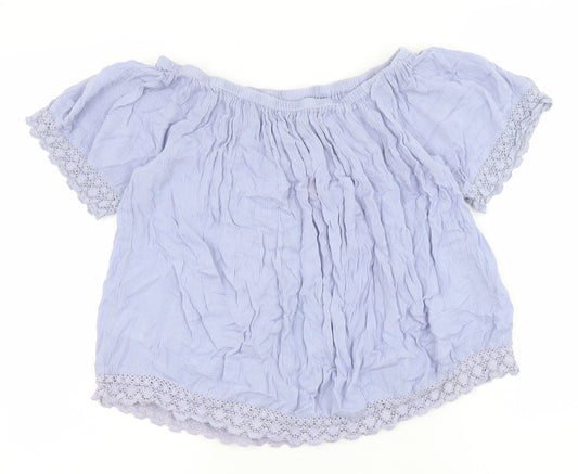 Womens UK Size 8 Select Blue Basic Blouse