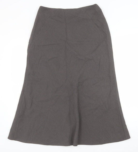 Minuet Womens Brown Acetate Swing Skirt Size 12 Zip