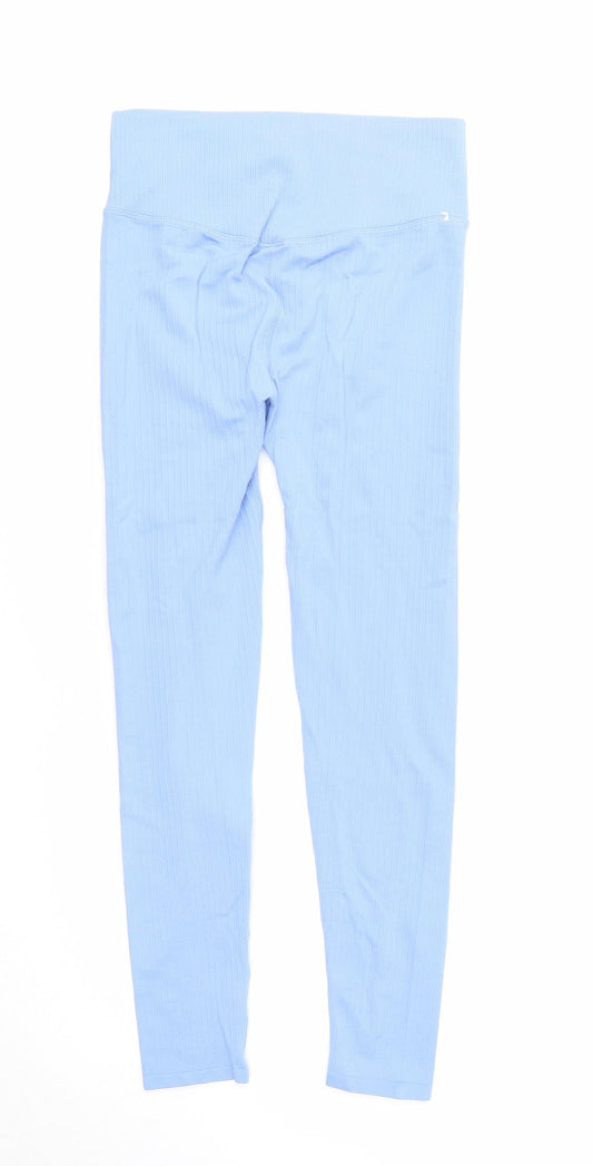 Mango Womens Blue Polyester Compression Leggings Size S Regular Pullover