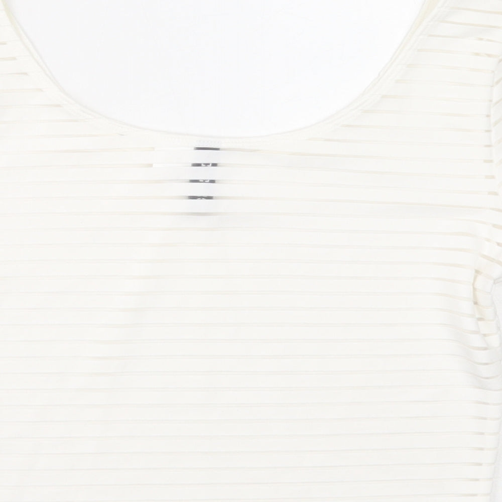 Womens UK Size S Divided White Basic T-Shirt