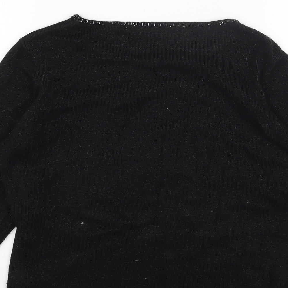 Womens UK Size 12 Marks and Spencer Black Pullover Jumper