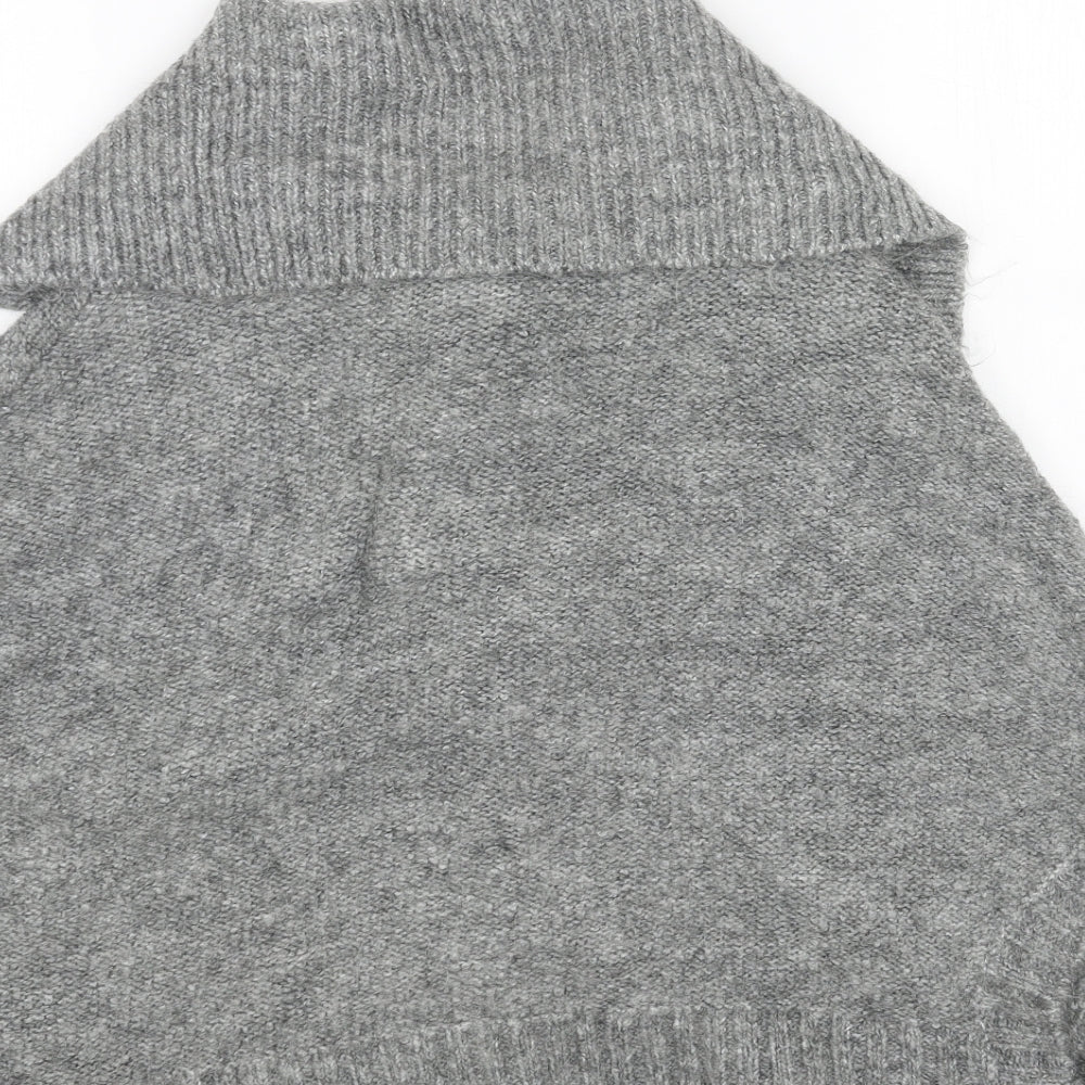 Womens UK Size 16 Papaya Grey Cardigan Jumper