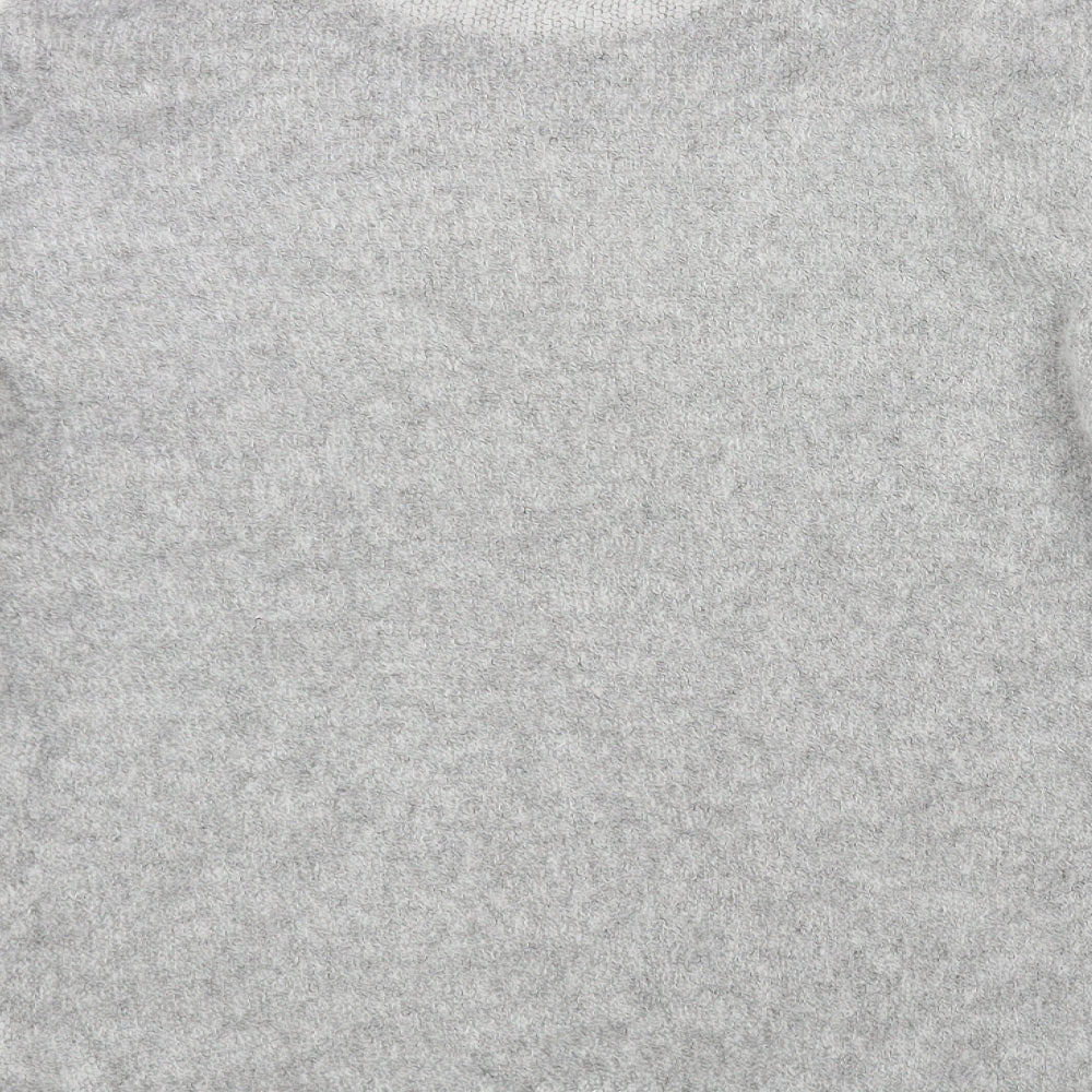 George Womens Grey Round Neck Acrylic Pullover Jumper Size 10
