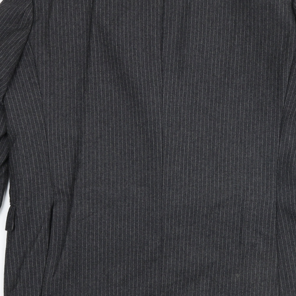 Anthony Loretto Mens Grey Striped Wool Jacket Suit Jacket Size 40 Regular