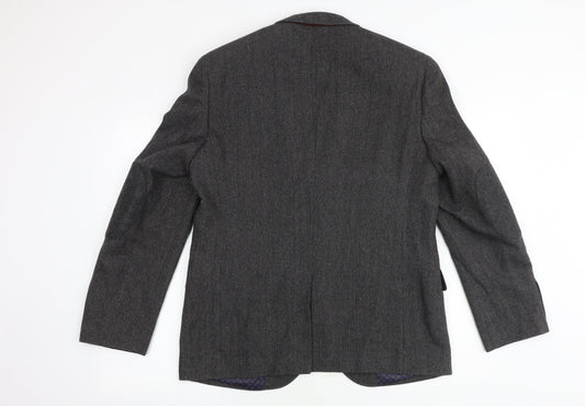 Mens UK Size 40 Boston Crew Regular Grey Suit Jacket