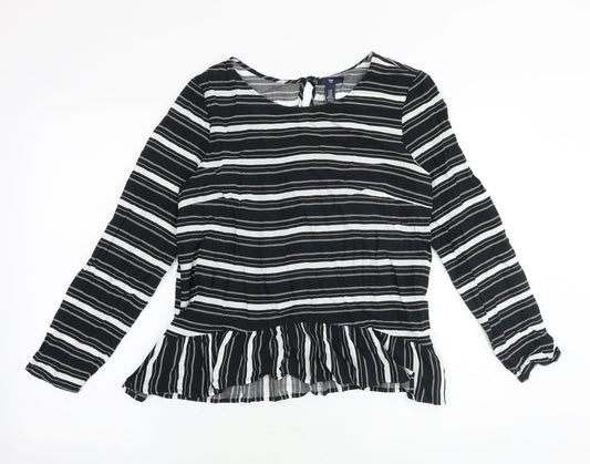 Womens UK Size XS Gap Black Basic Blouse
