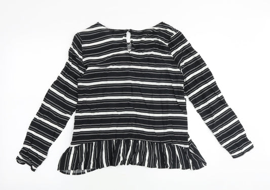 Womens UK Size XS Gap Black Basic Blouse