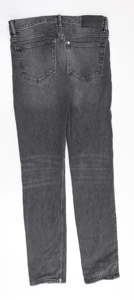 H&M Mens Grey Cotton Skinny Jeans Size 29 in Regular Zip