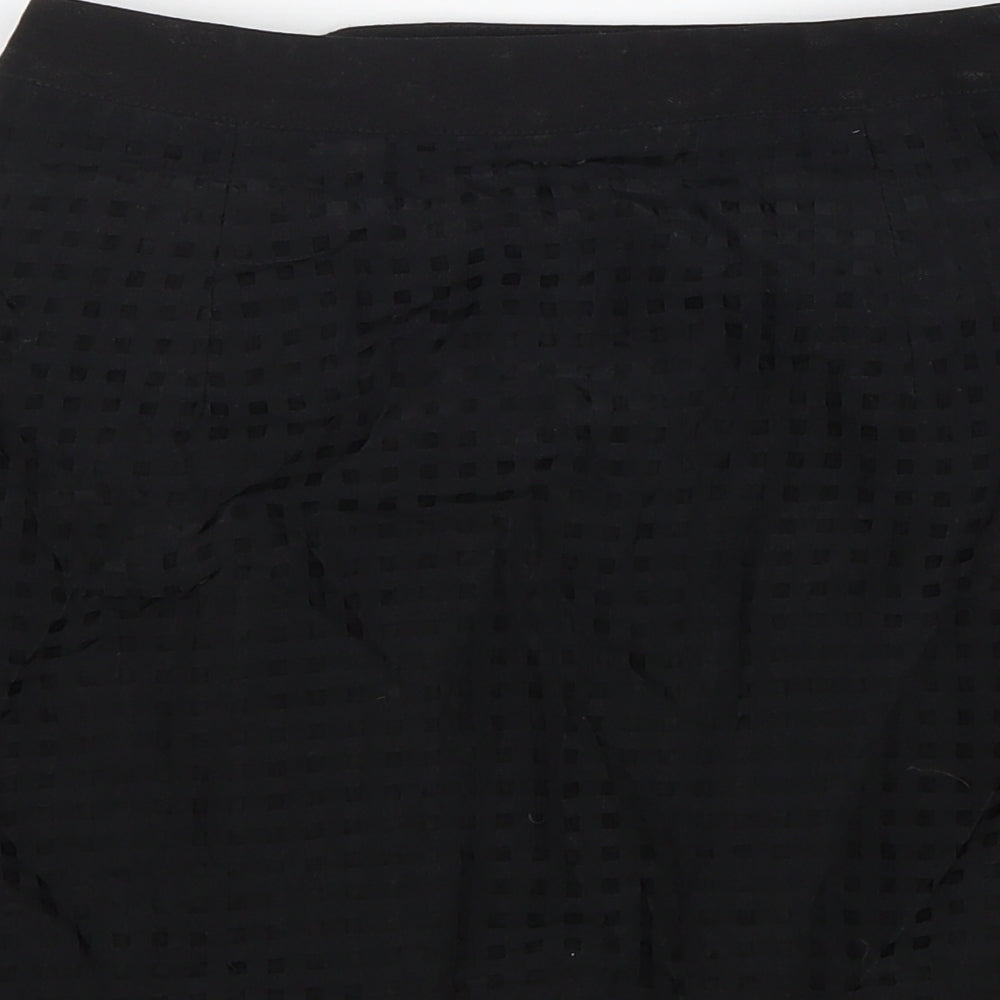 Hearts & Bows Womens Black Geometric Polyester Mini Skirt Size 10 Zip
