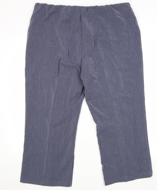 Classic Womens Grey Polyester Trousers Size 22 L22 in Regular