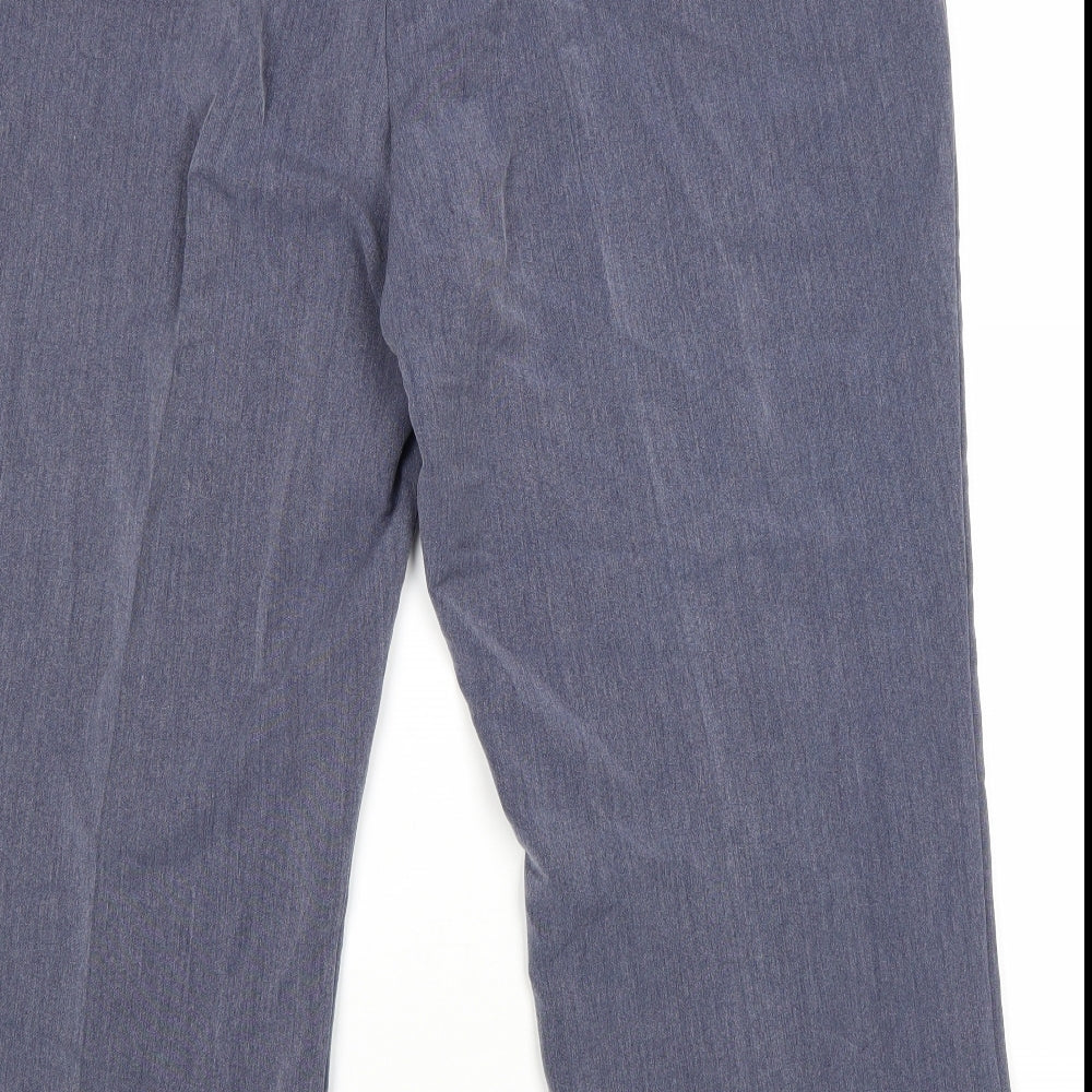 Classic Womens Grey Polyester Trousers Size 22 L22 in Regular
