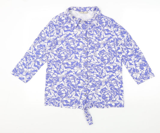 Womens UK Size 12 TU Blue Basic Blouse