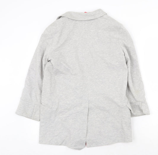 Topshop Womens Grey Jacket Size 10 Button